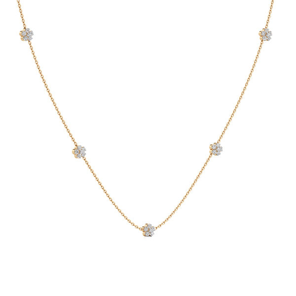 5-Floret Gleam Diamond Chain