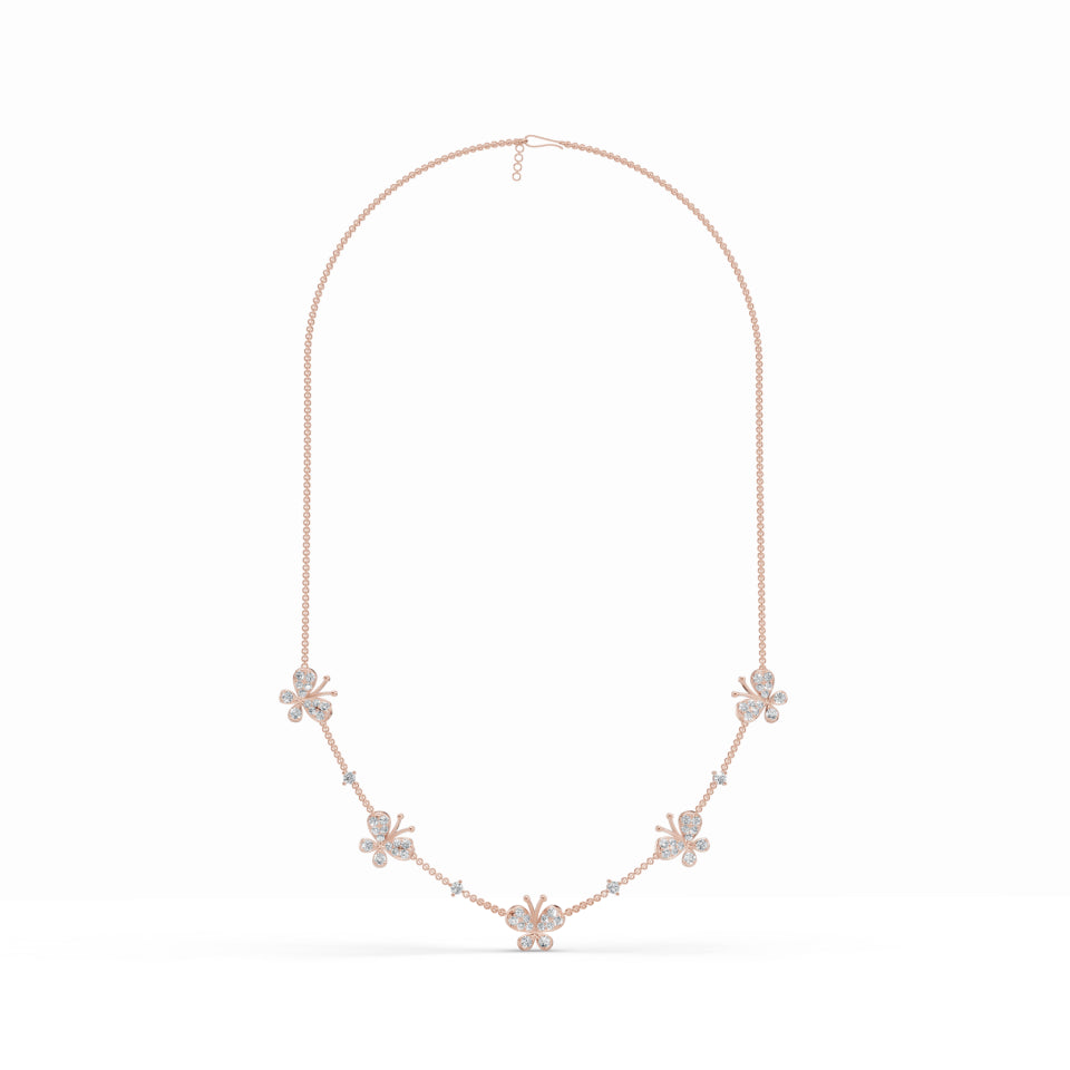 Fluttering Butterfly Diamond Chain