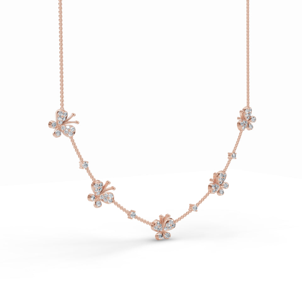 Fluttering Butterfly Diamond Chain