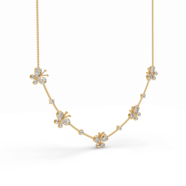 Fluttering Butterfly Diamond Chain