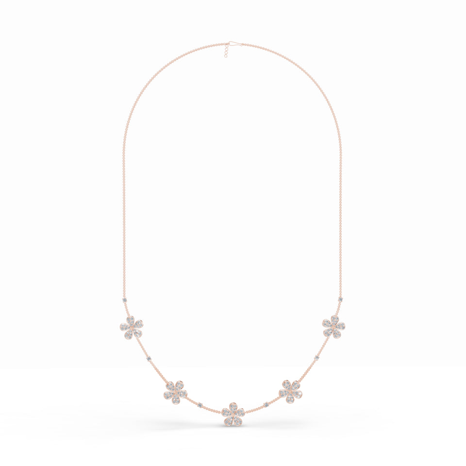 Five Petals Diamond Stackable Chain