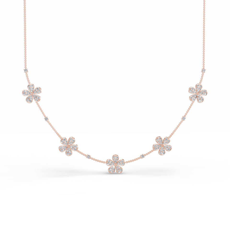Five Petals Diamond Stackable Chain