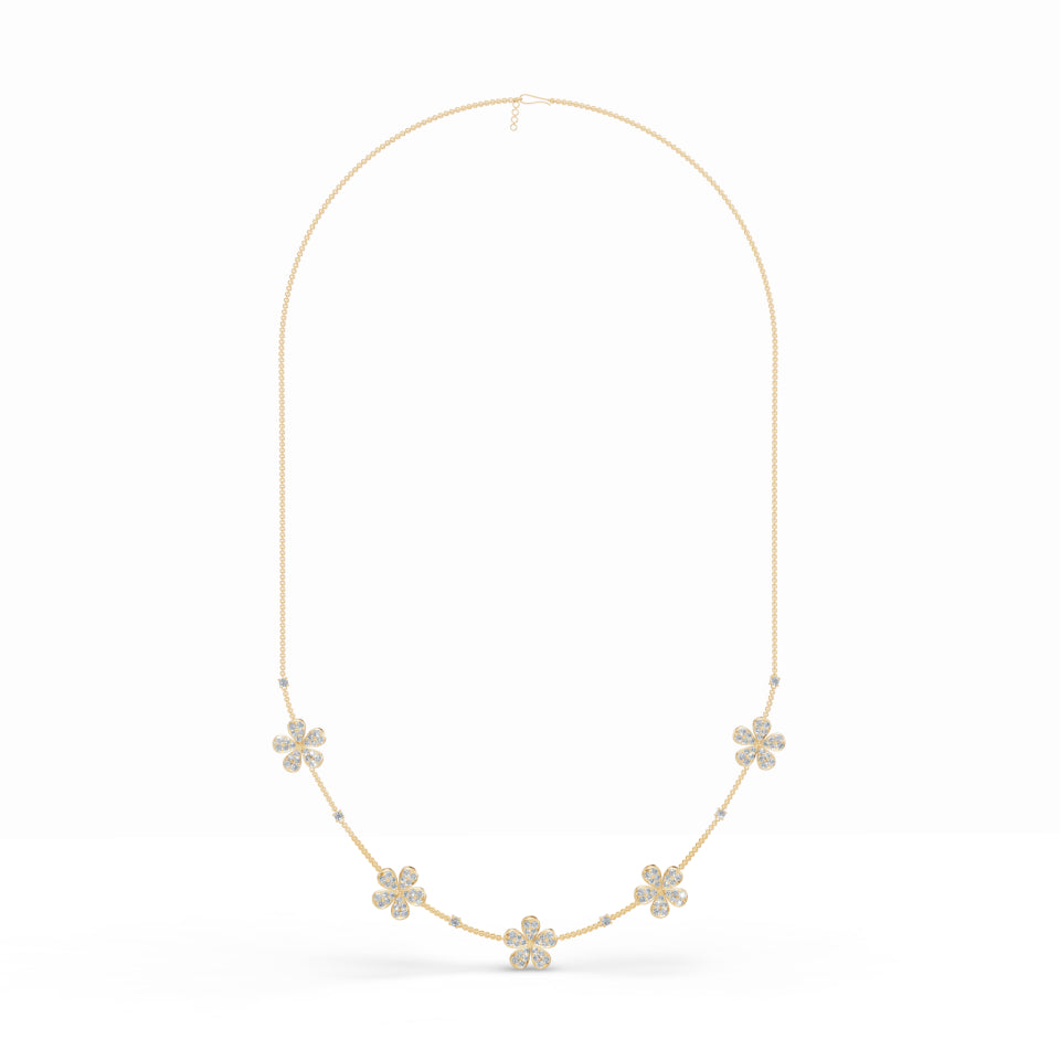 Five Petals Diamond Stackable Chain