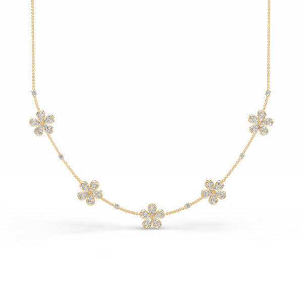 Five Petals Diamond Stackable Chain