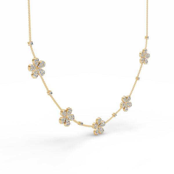 Five Petals Diamond Stackable Chain