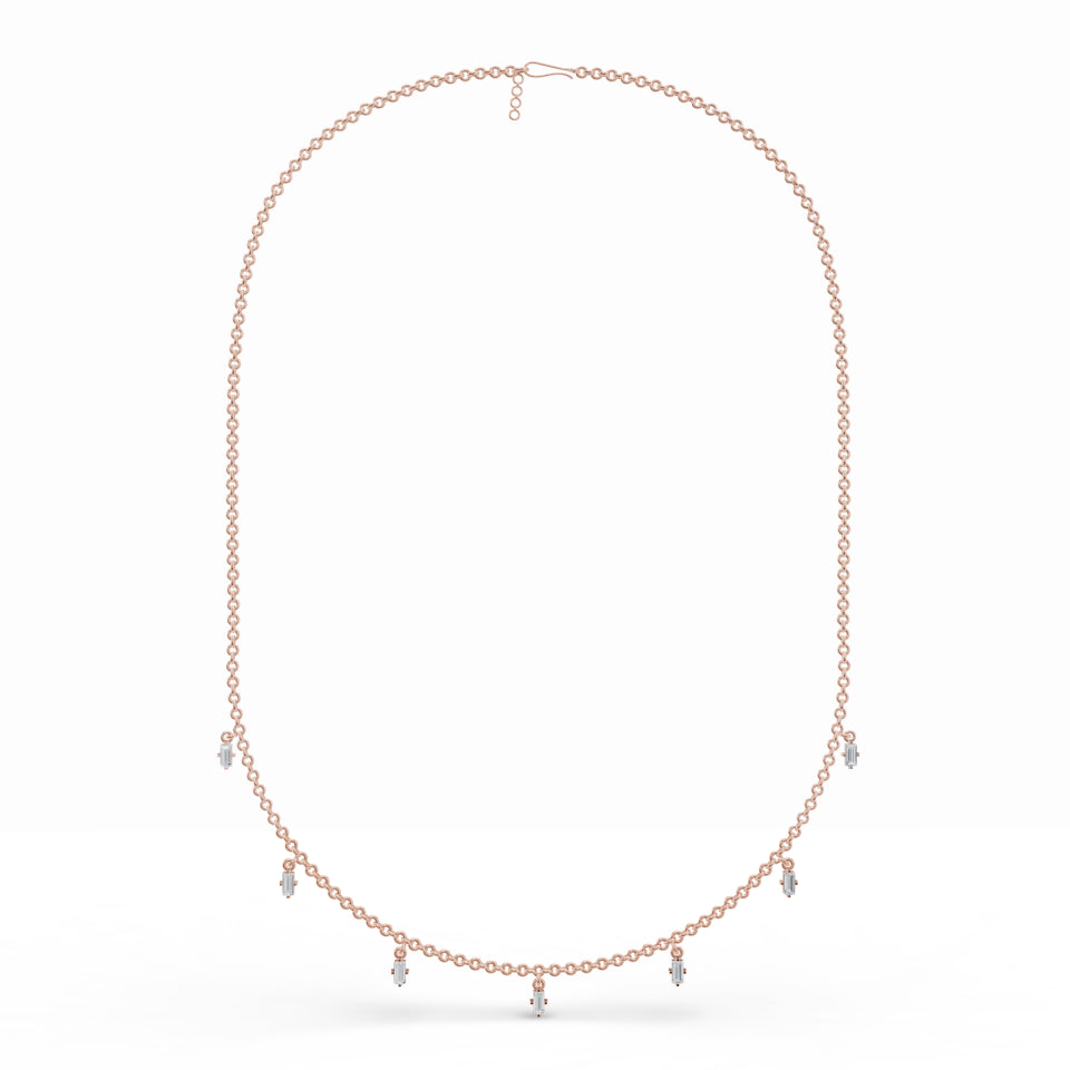 7-Gleaming Bar Diamond Chain