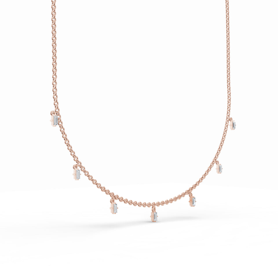 7-Gleaming Bar Diamond Chain