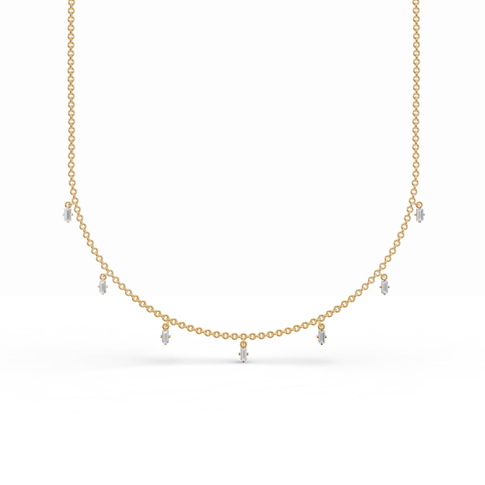 7-Gleaming Bar Diamond Chain