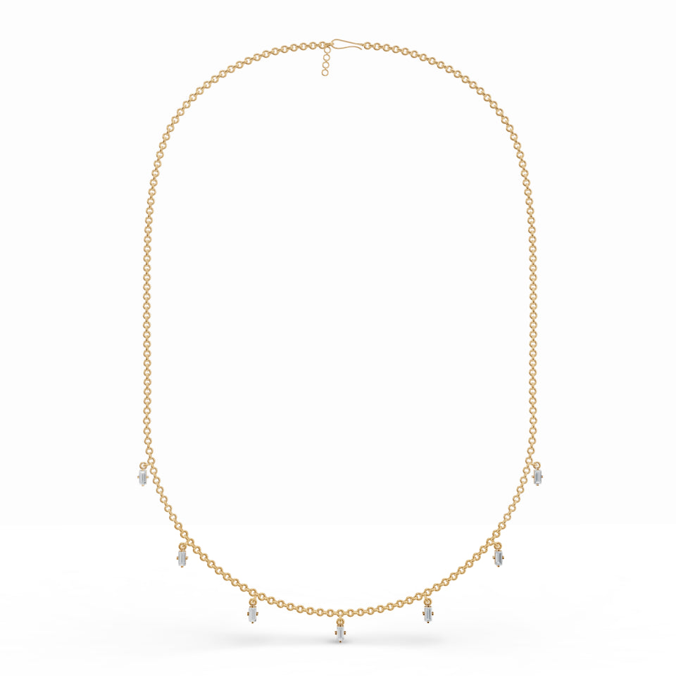 7-Gleaming Bar Diamond Chain