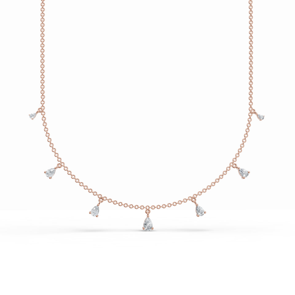 7-Pear Drop Diamond Chain