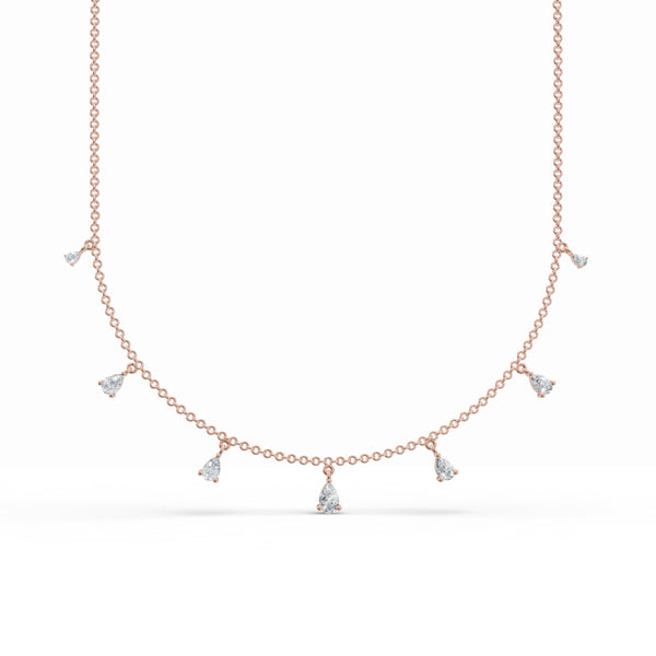 7-Pear Drop Diamond Chain