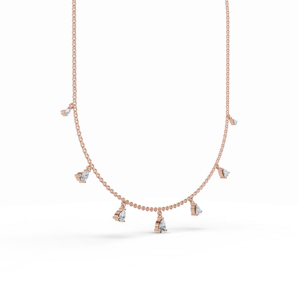 7-Pear Drop Diamond Chain