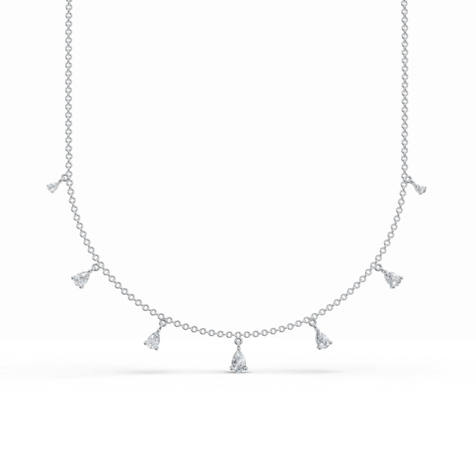 7-Pear Drop Diamond Chain