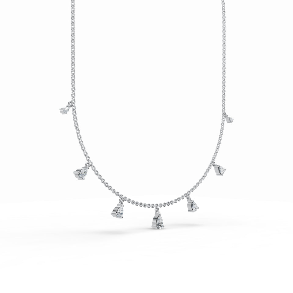 7-Pear Drop Diamond Chain
