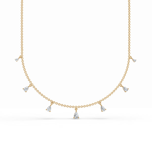 7-Pear Drop Diamond Chain
