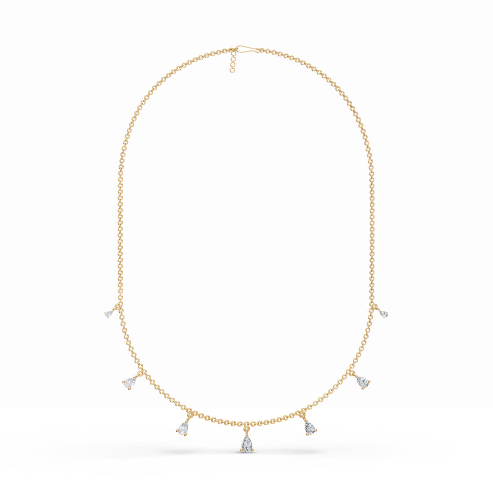 7-Pear Drop Diamond Chain
