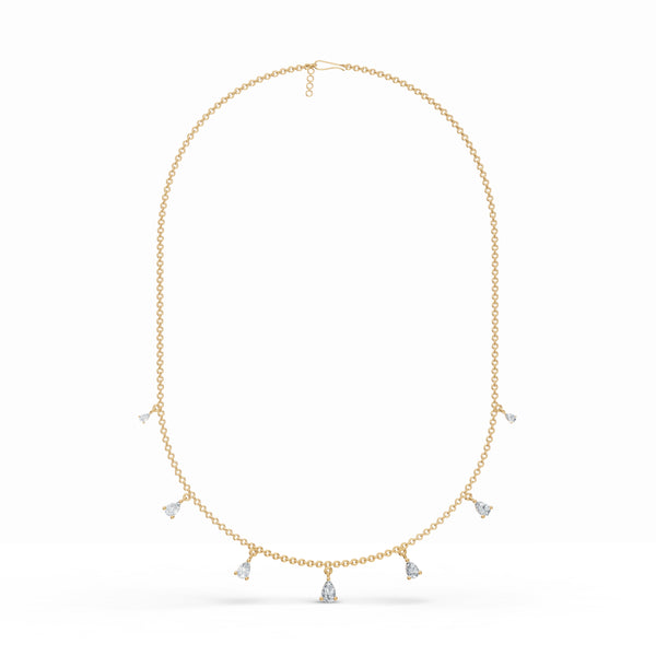 7-Pear Drop Diamond Chain