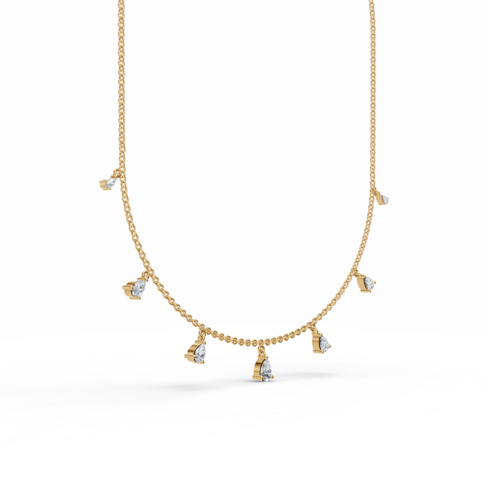 7-Pear Drop Diamond Chain