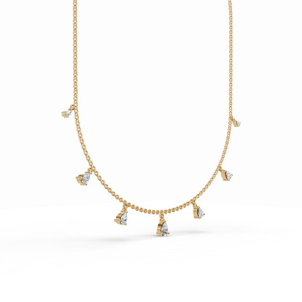 7-Pear Drop Diamond Chain