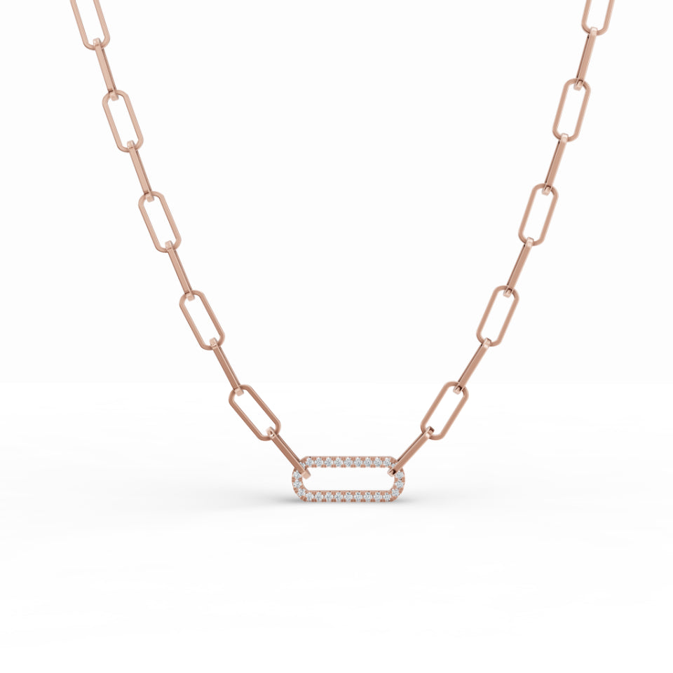 Paperclip Link Diamond Chain