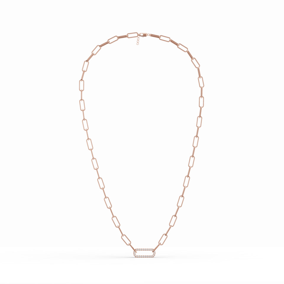 Paperclip Link Diamond Chain