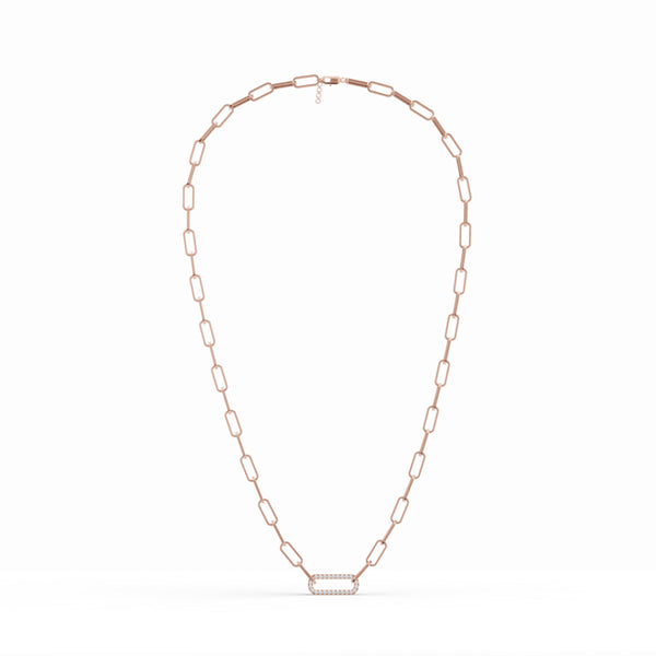 Paperclip Link Diamond Chain