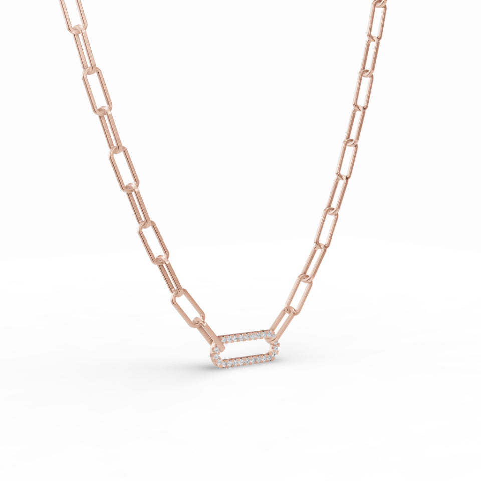 Paperclip Link Diamond Chain