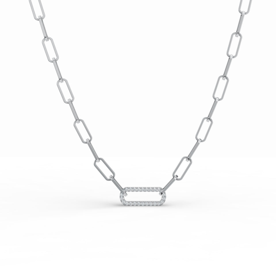Paperclip Link Diamond Chain
