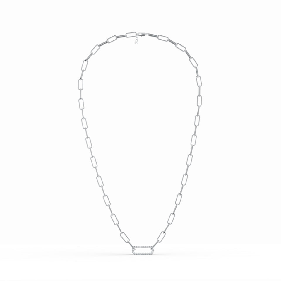 Paperclip Link Diamond Chain