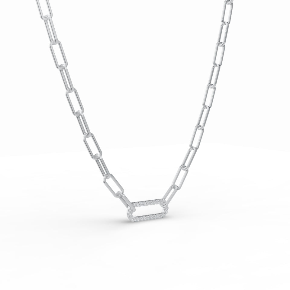 Paperclip Link Diamond Chain