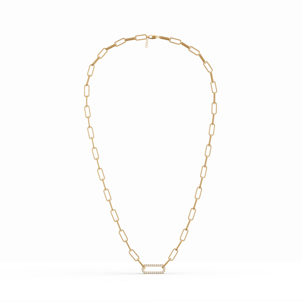 Paperclip Link Diamond Chain