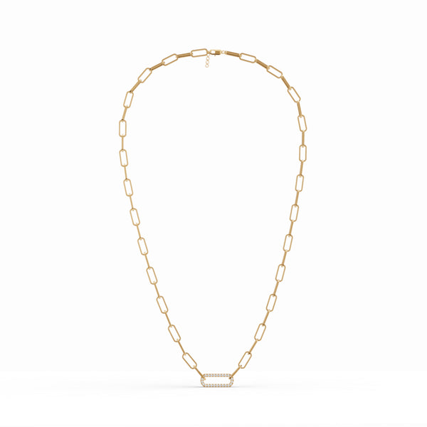 Paperclip Link Diamond Chain