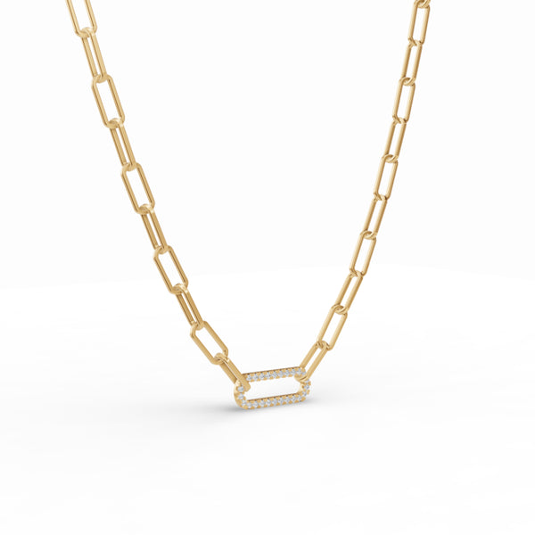 Paperclip Link Diamond Chain