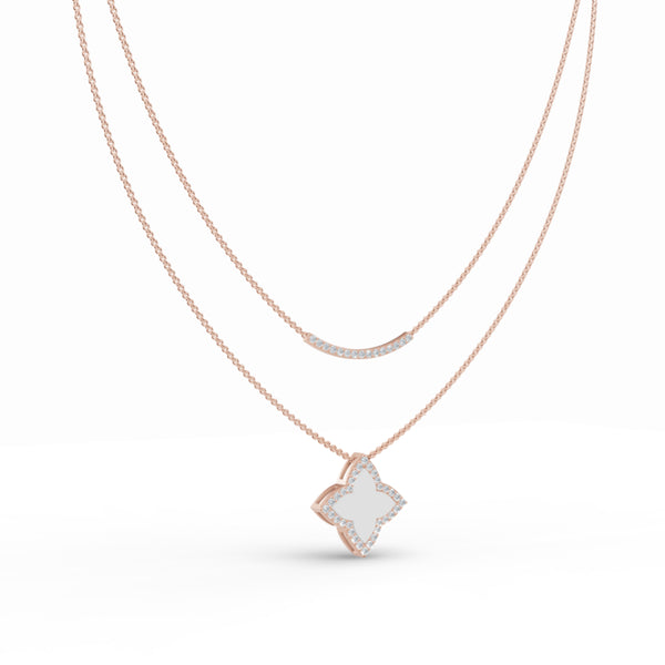 Layered Clover Leaf Diamond Chain
