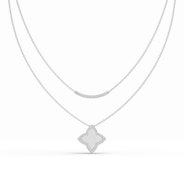 Layered Clover Leaf Diamond Chain