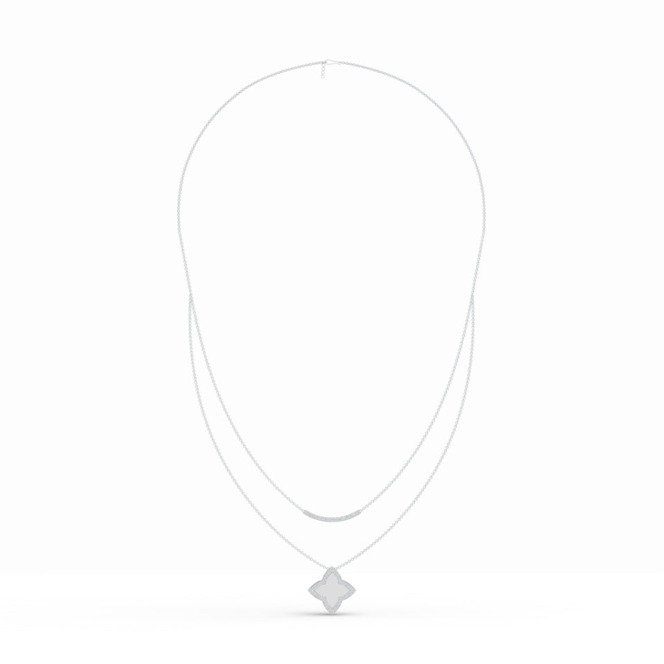 Layered Clover Leaf Diamond Chain