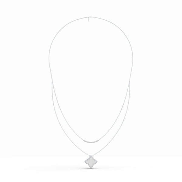 Layered Clover Leaf Diamond Chain