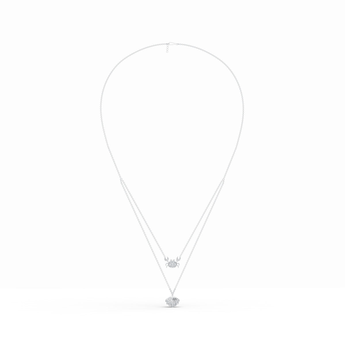 Seashell Layered Diamond Chain