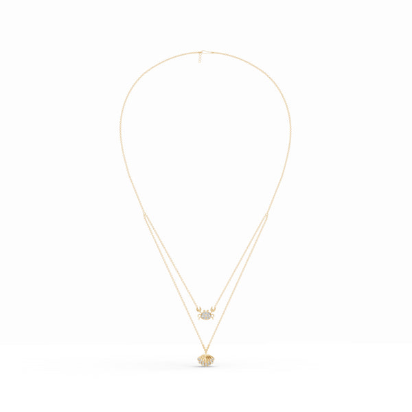 Seashell Layered Diamond Chain