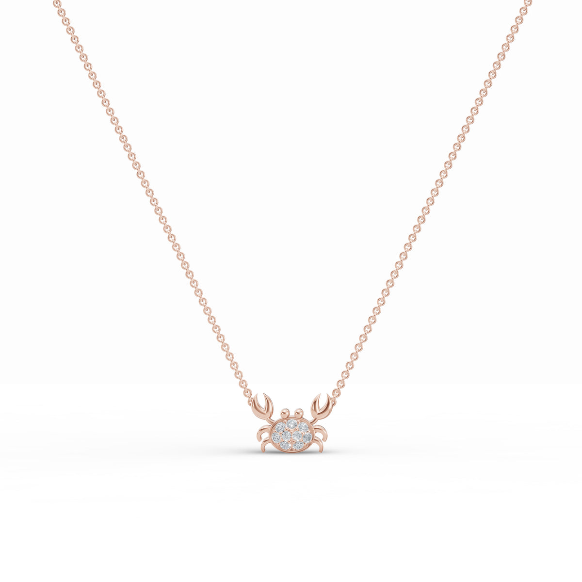 Crab Charm Diamond Chain