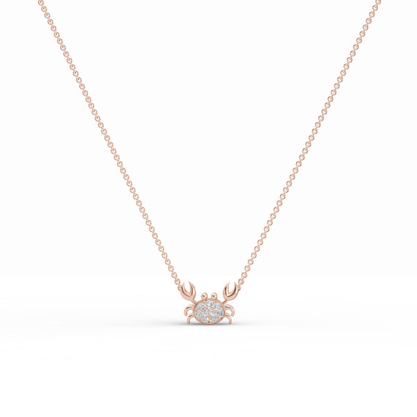 Crab Charm Diamond Chain
