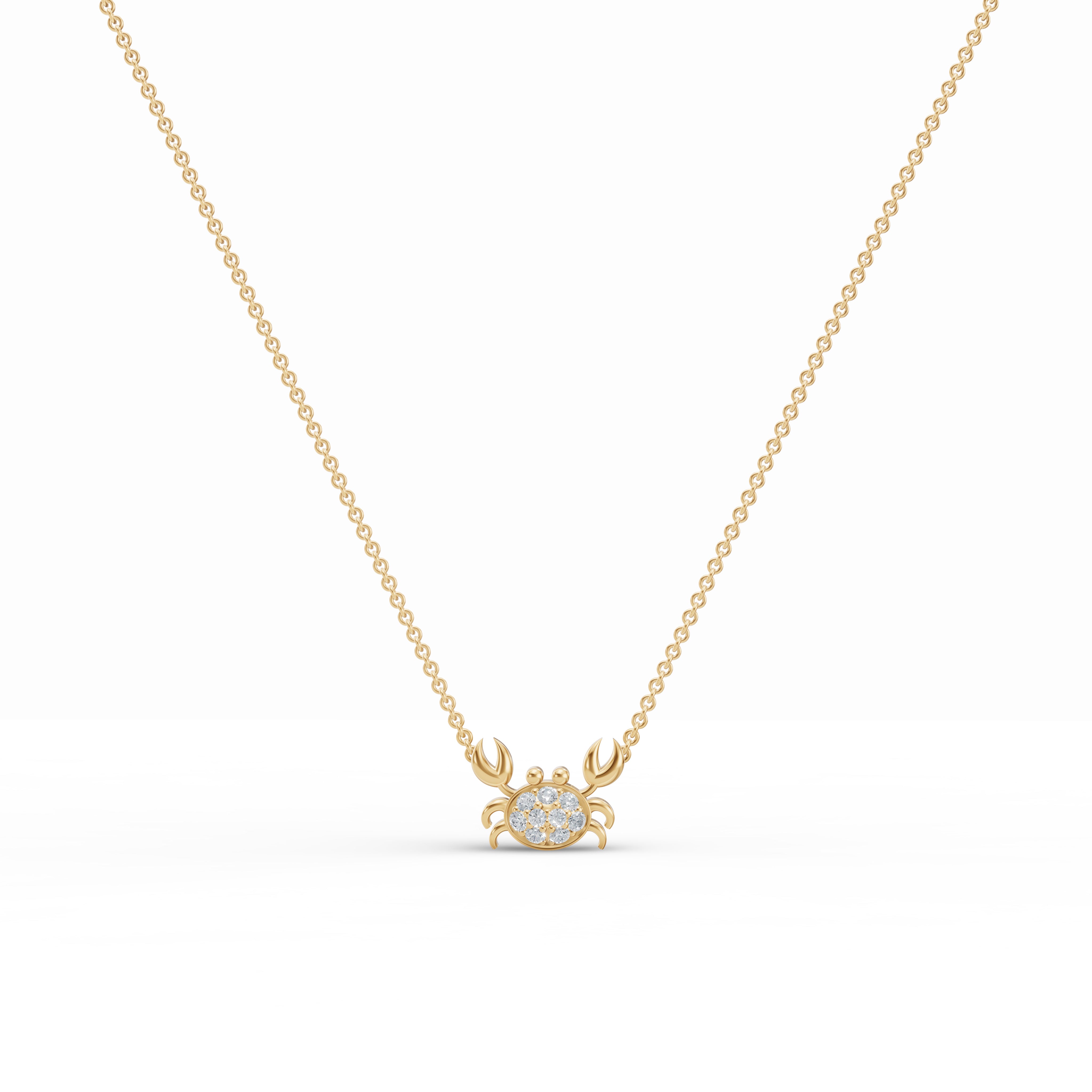 Crab Charm Diamond Chain