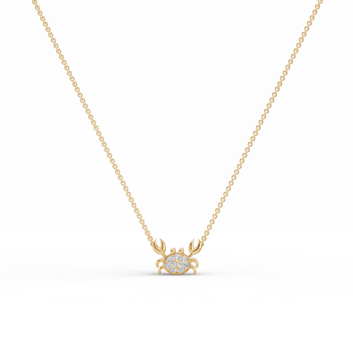 Crab Charm Diamond Chain