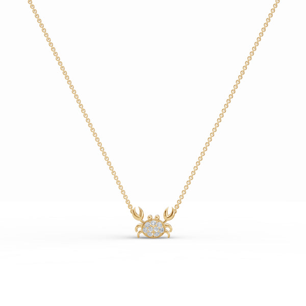 Crab Charm Diamond Chain