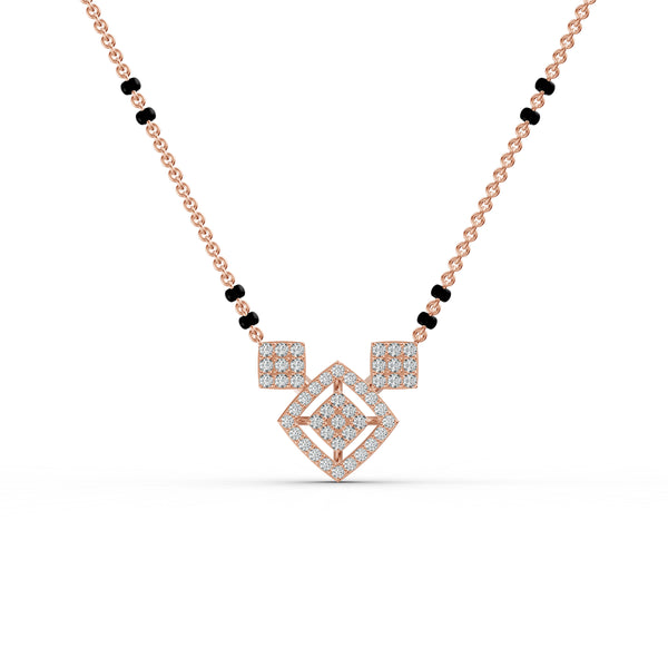 Geometric Grace Diamond Mangalsutra