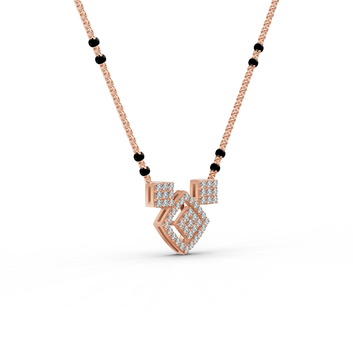 Geometric Grace Diamond Mangalsutra