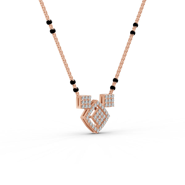 Geometric Grace Diamond Mangalsutra