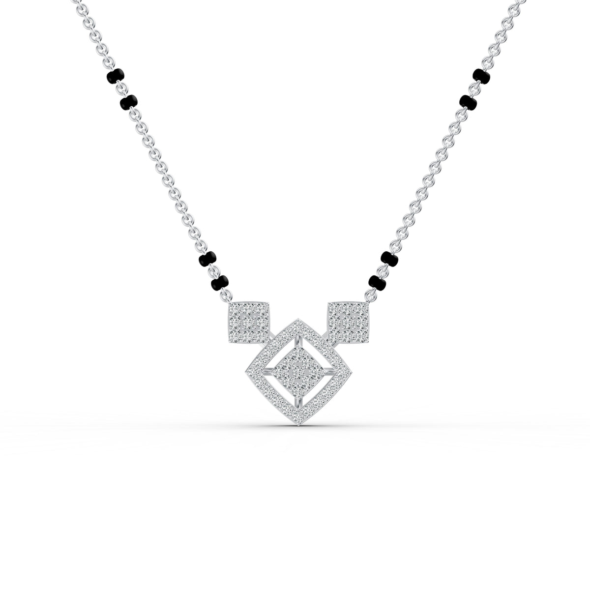 Geometric Grace Diamond Mangalsutra