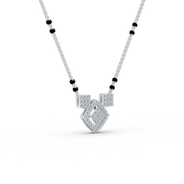 Geometric Grace Diamond Mangalsutra