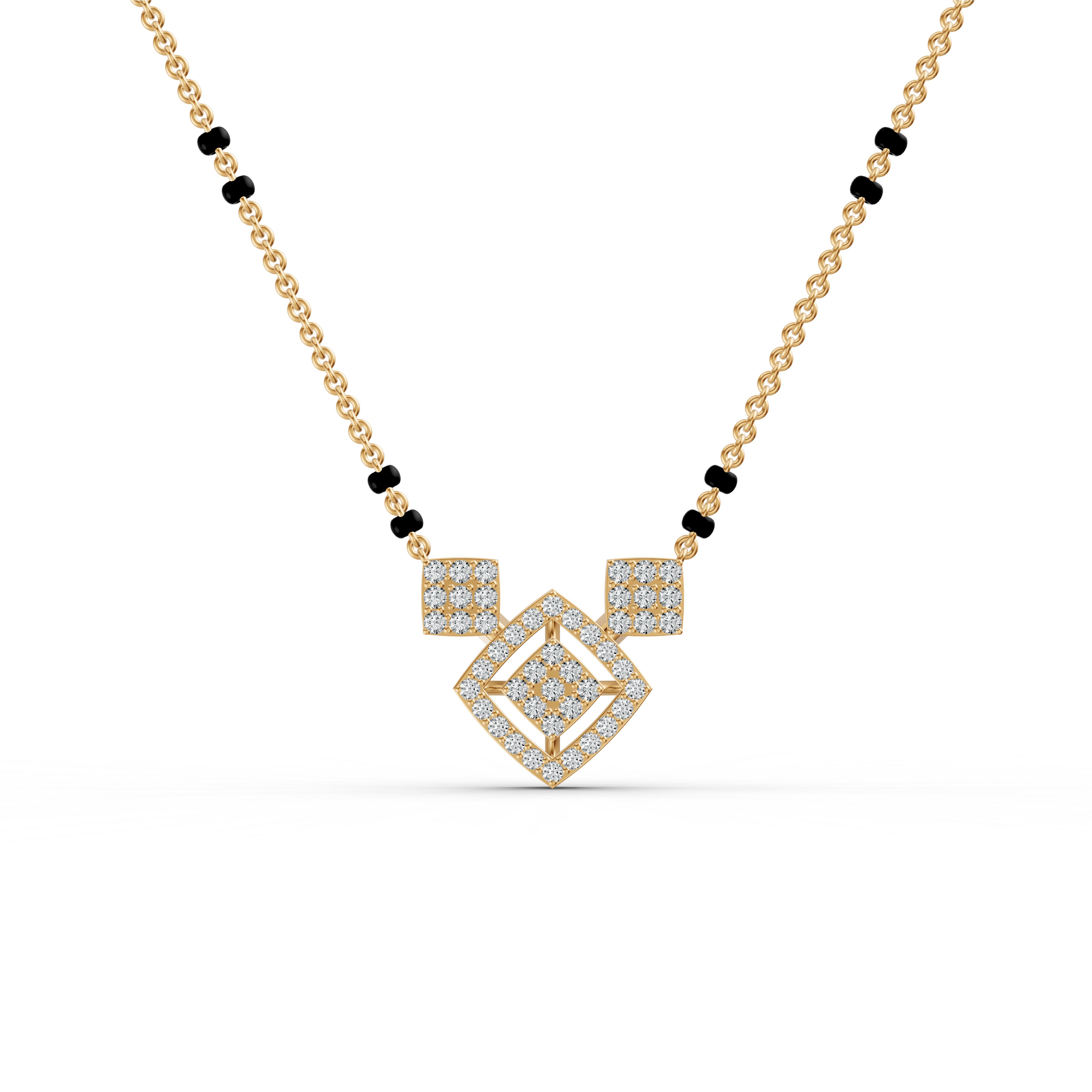 Geometric Grace Diamond Mangalsutra